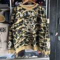 2006 Bape Green Asnka General Raiders Logo Rip Crewneck