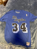 Nba X Vintage Shaquille O Neal La Lakers T Shirt Throwback Blue Size M Hoodie, Sweatshirt | FlexRushtees.com