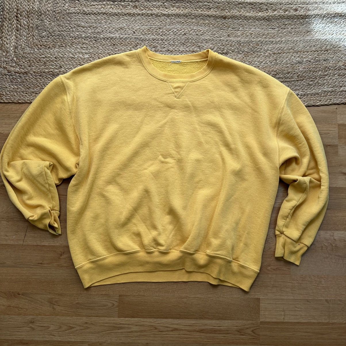 Vintage Faded Yellow Russell Athletic Crew
