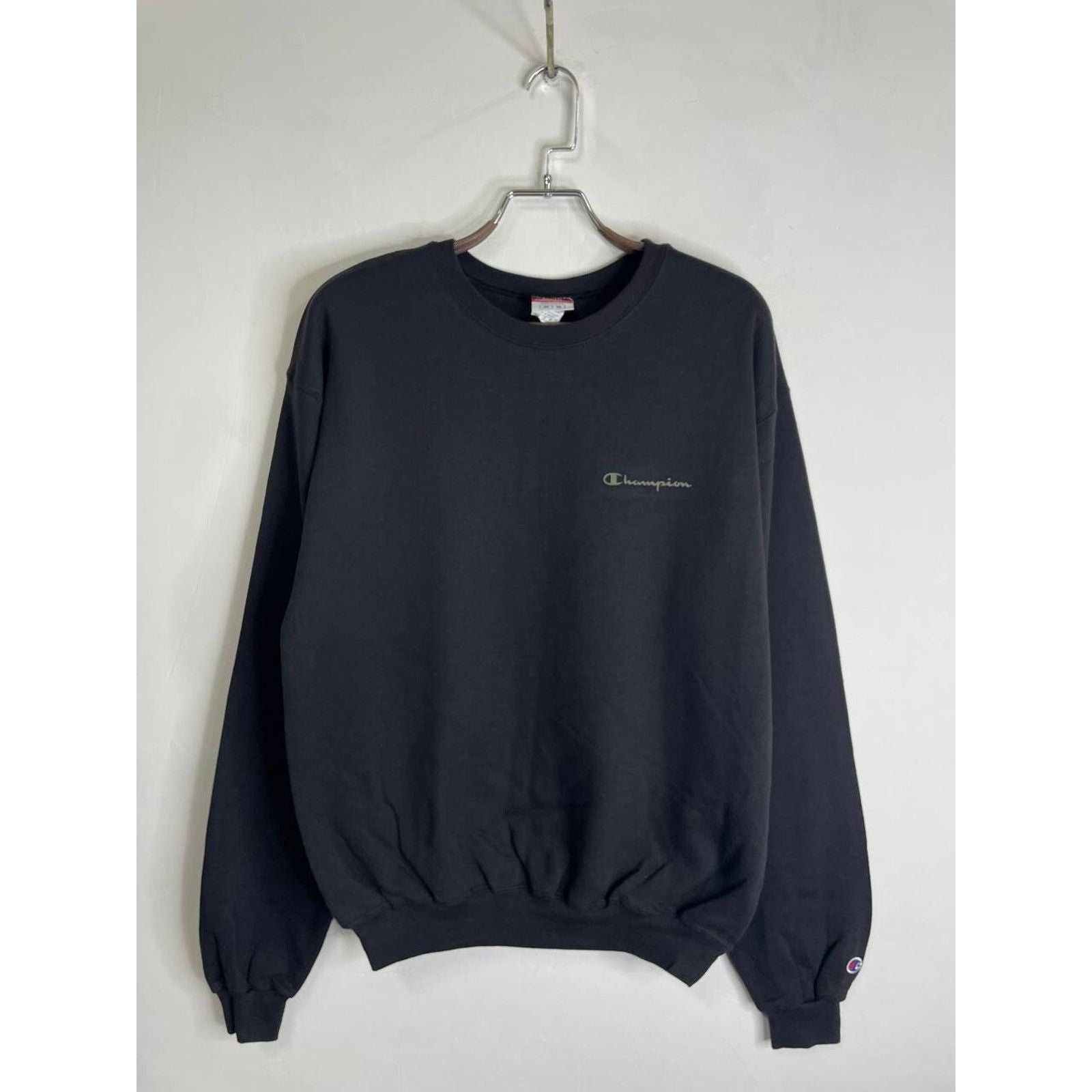 Vintage Champion Black Crewneck Sweatshirt M T-Shirts, Hoodie | FlexRushtees.com