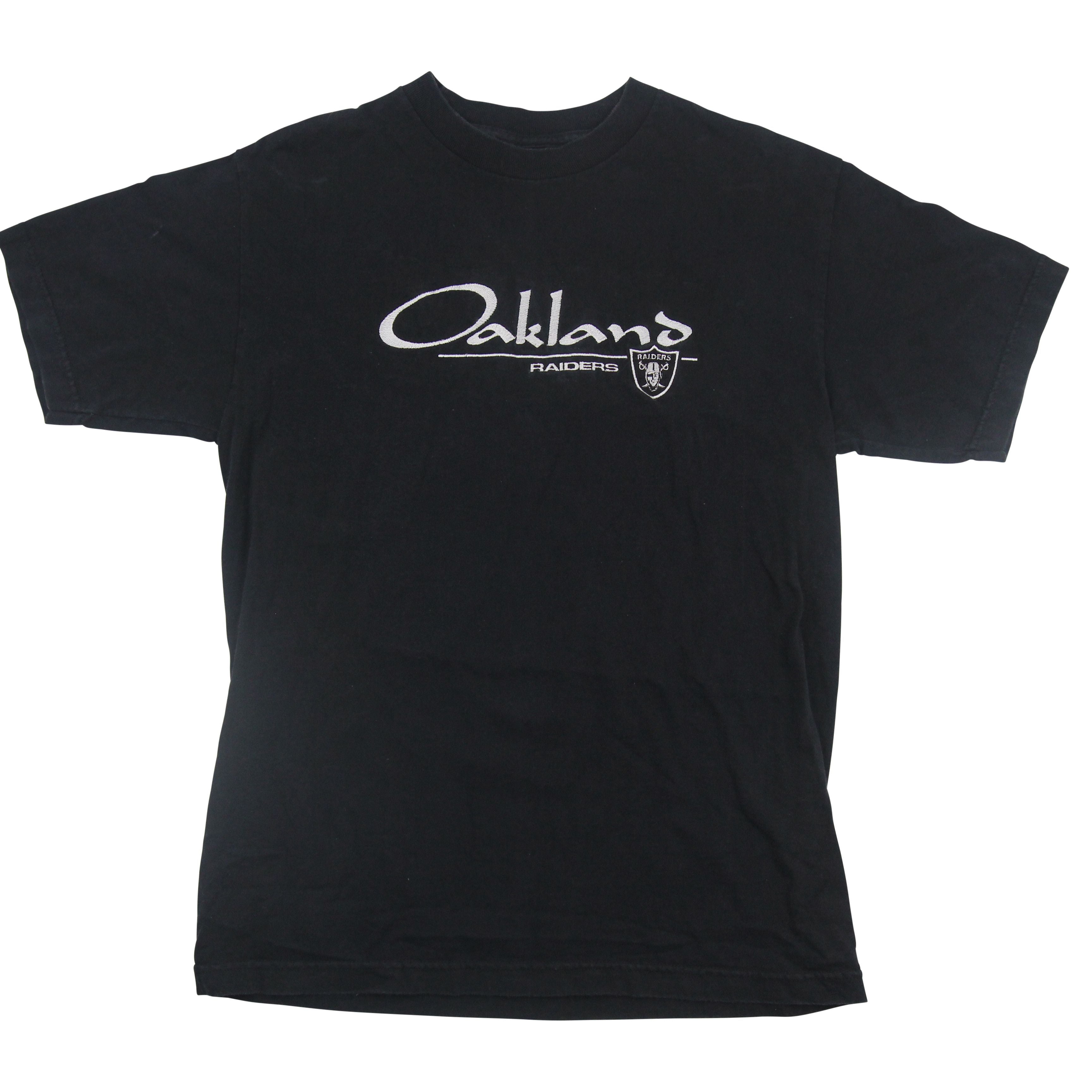 Vintage Oakland Raiders Embroidered Spellout T Shirt Hoodie, Sweatshirt | FlexRushtees.com