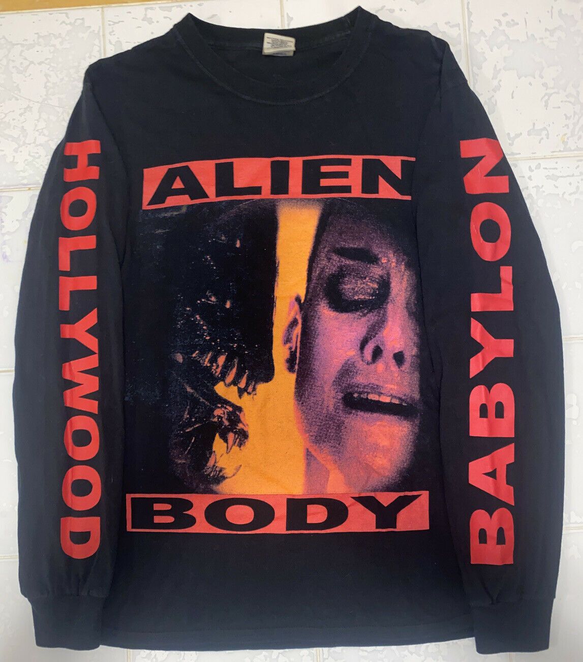 Band Tees X Lil Peep 2015 Alien Body Alien Egg Long Sleeve