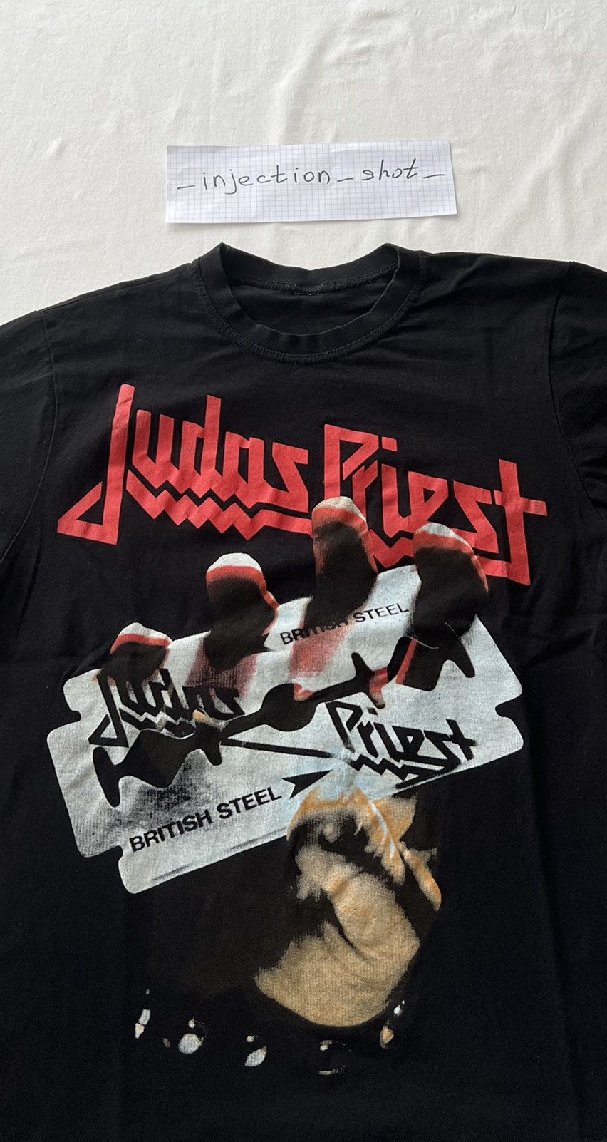 Vintage 2000s Judas Priest British Steel Black Tee Hoodie, Sweatshirt | FlexRushtees.com