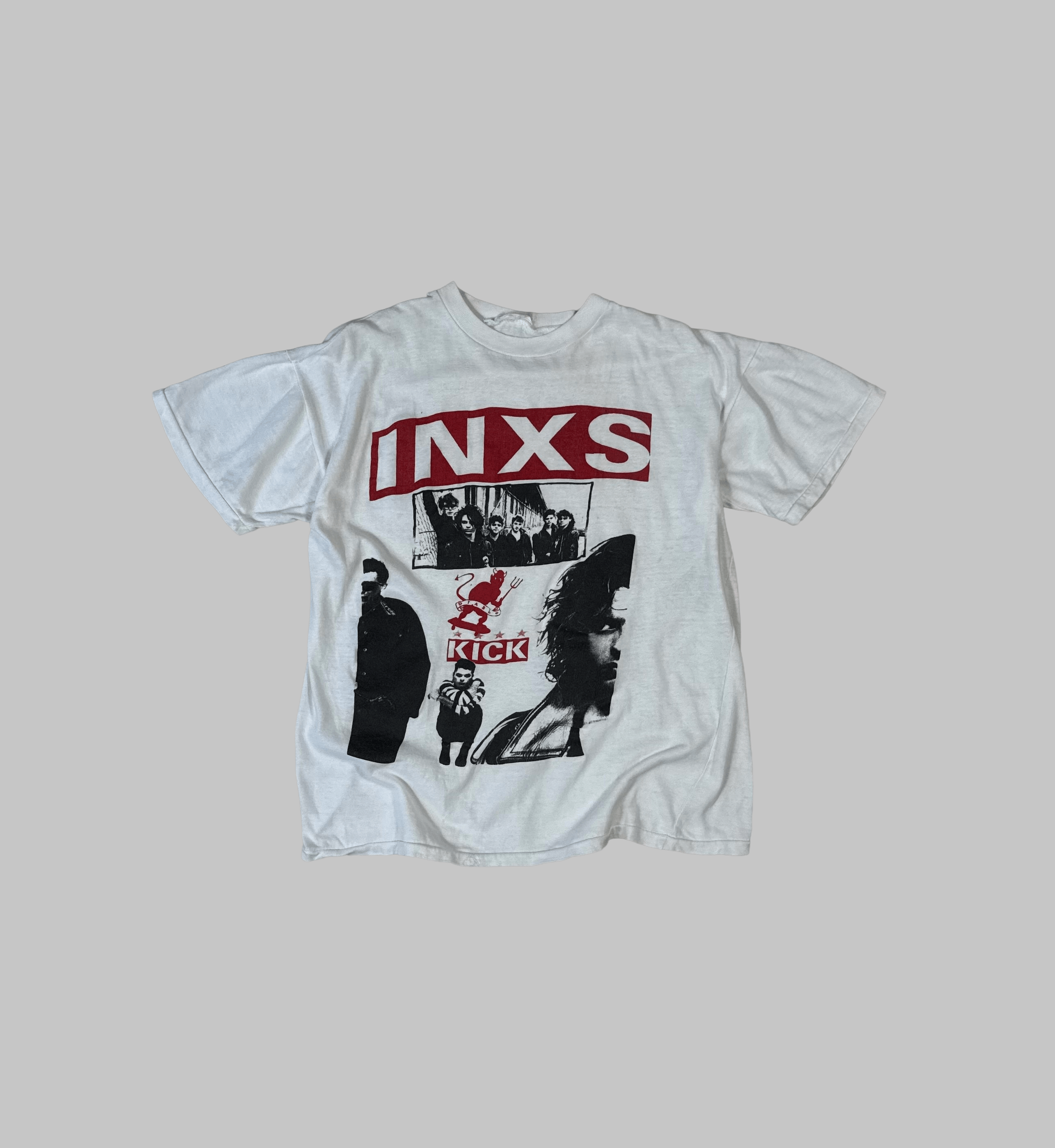 Band Tees Inxs Kick Diablo 1987 Vintage 80s Australian Rock Band