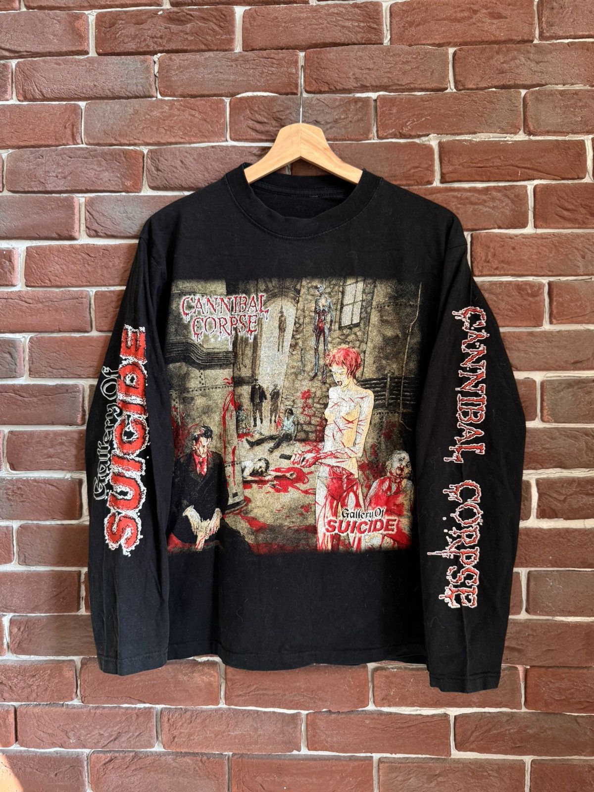 Band Tees Rare 90s Cannibal Corpse Gallery Death Metal Band Tee L Hoodie, Sweatshirt | FlexRushtees.com