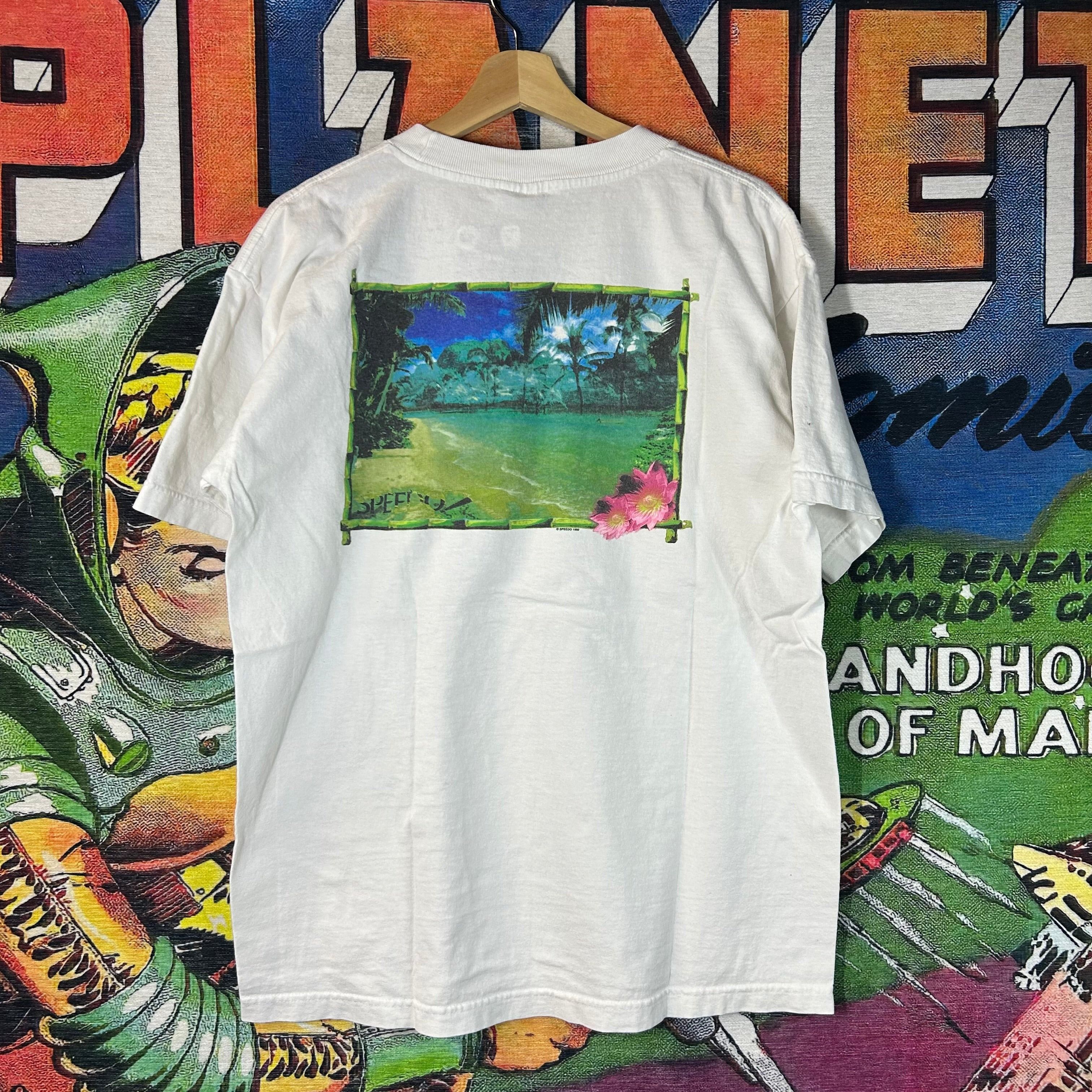 Vintage 90s Speedo Beach Tee Size Large