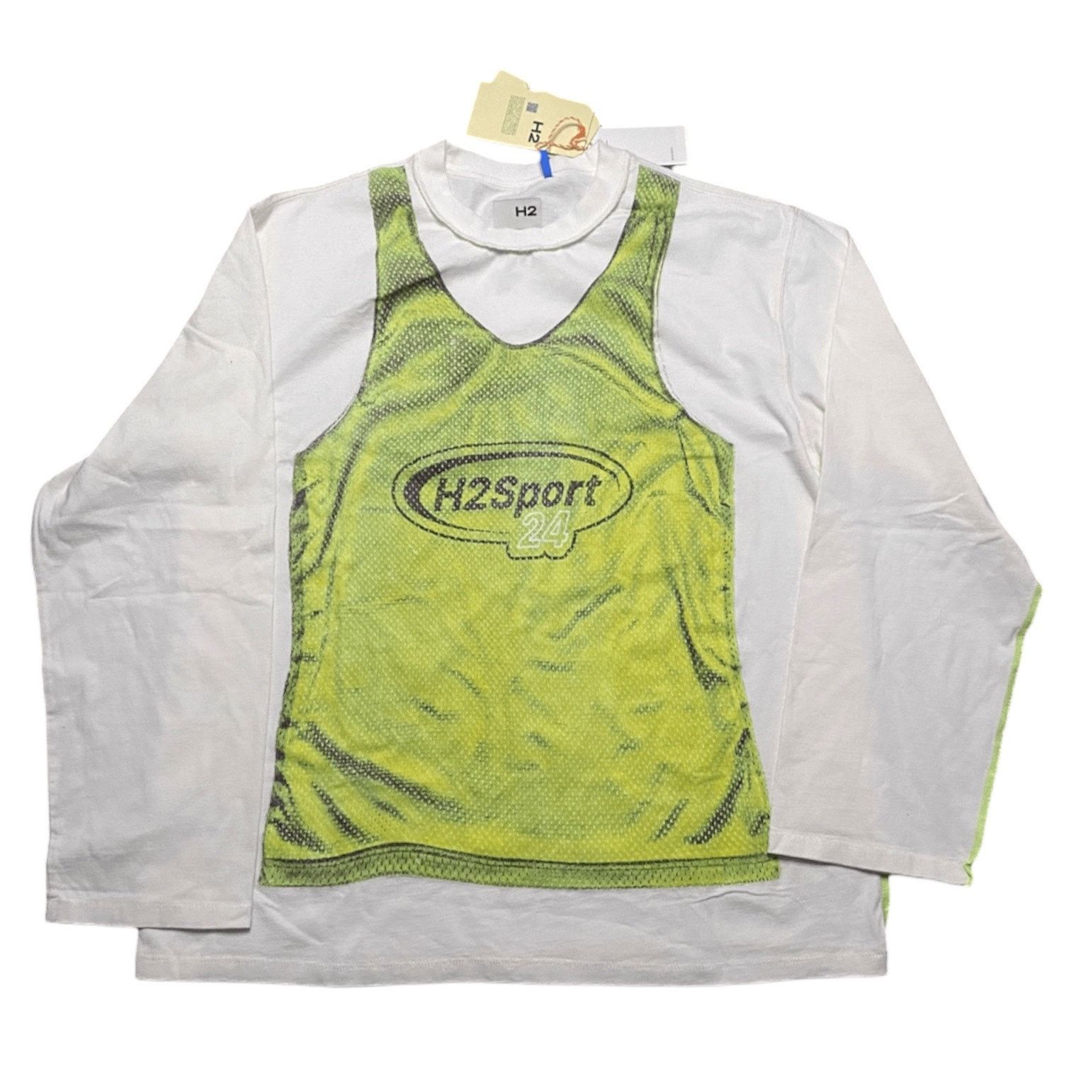 H M H2 Printed Jersey Long Sleeve Tee