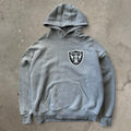 Brand Purple Brand Faded Grey Raiders Style Emblem Hoodie