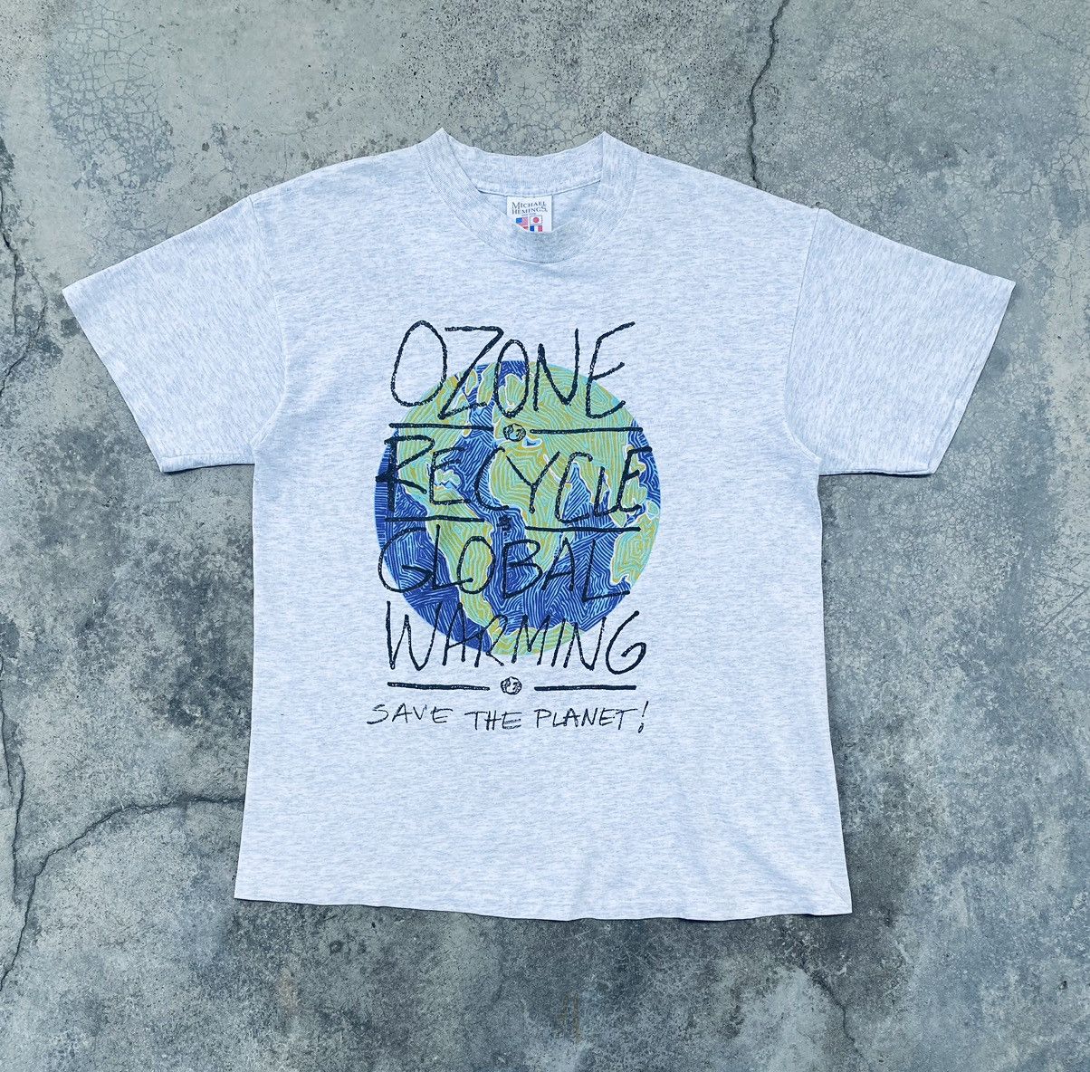 Vintage 90s Save The Planet Distressed Tees Hoodie, Sweatshirt | FlexRushtees.com
