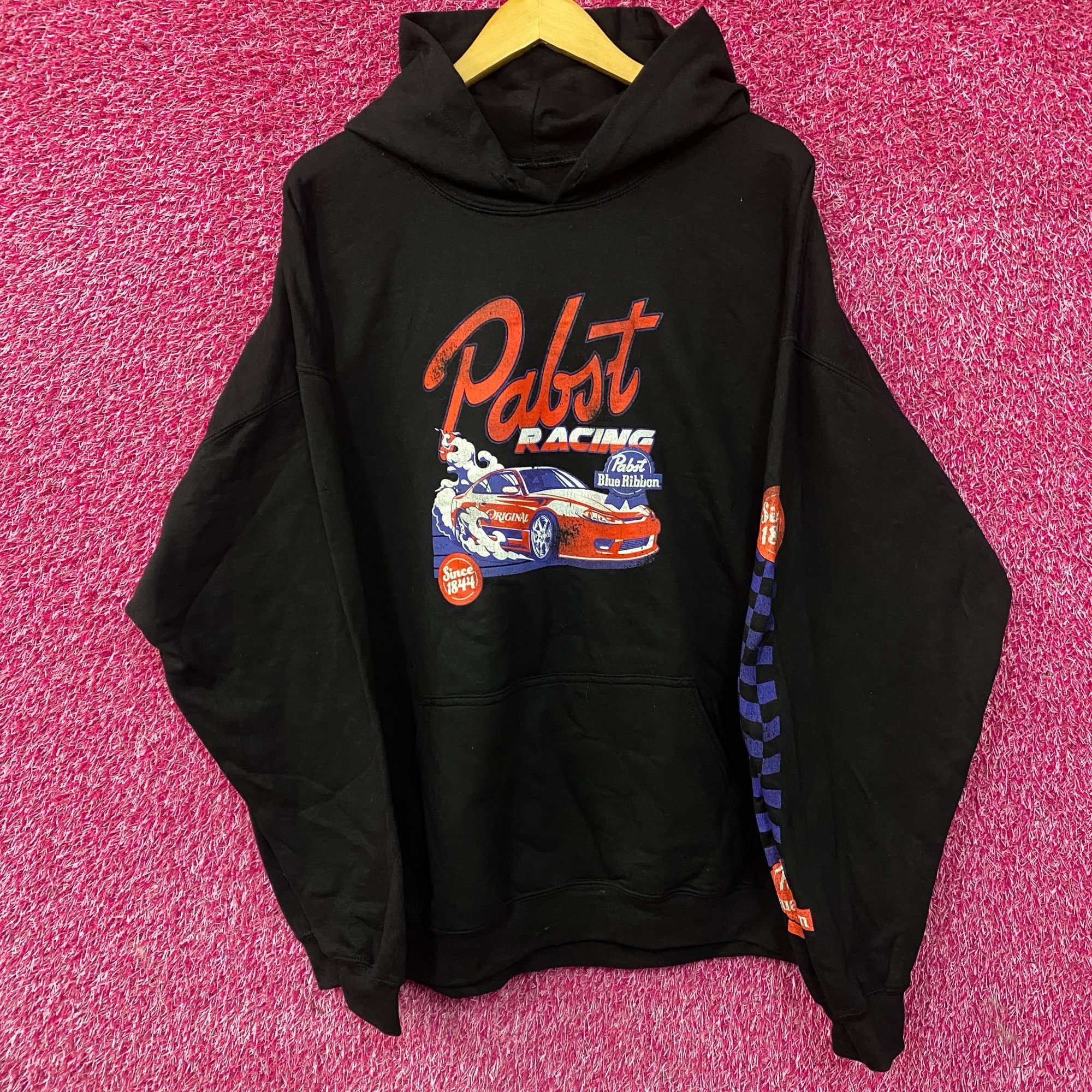 Blue Ribbon Pabst Blue Ribbon Racing Since 1844 Hoodie 2x T-Shirts, Sweatshirt | FlexRushtees.com