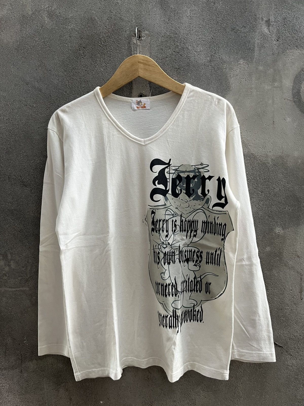If Six Was Nine X Le Grande Bleu L G B Y2k Gothic Font Graphic Long Sleeve Jerry Qu