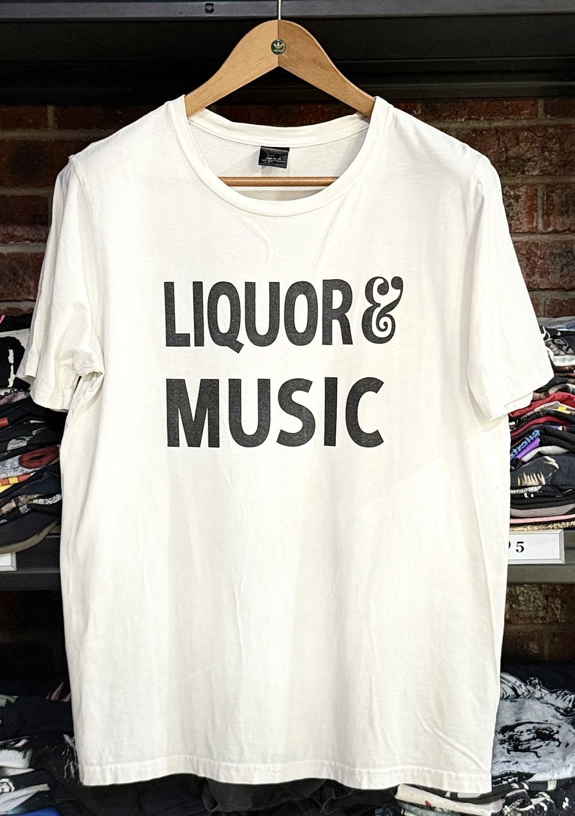 Number N Ine Vintage Number Nine Liquor Music Faded Japan Tee Hoodie, Sweatshirt | FlexRushtees.com