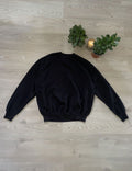 Vintage Fruit Of The Loom Vintage Basic Black Sweatshirt Large