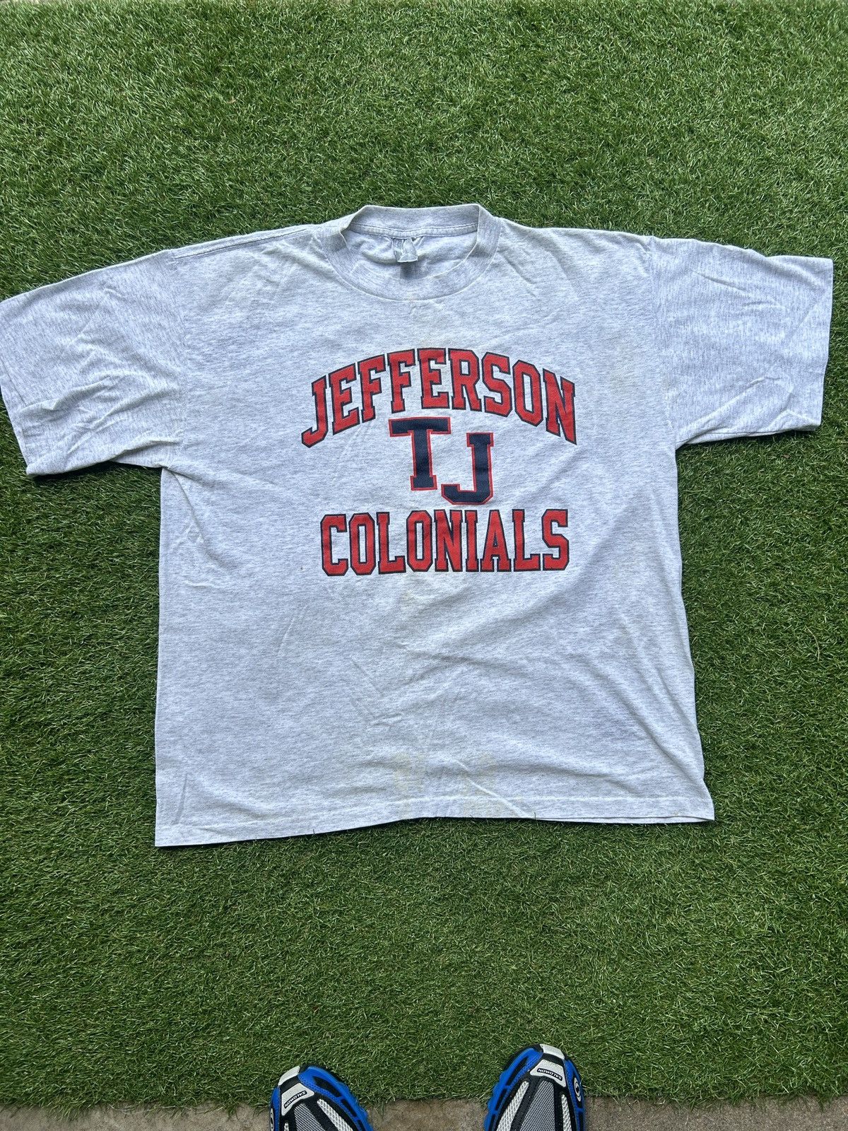 Vintage 90s Jefferson Tj Colonials High School T Shirt Hoodie, Sweatshirt | FlexRushtees.com