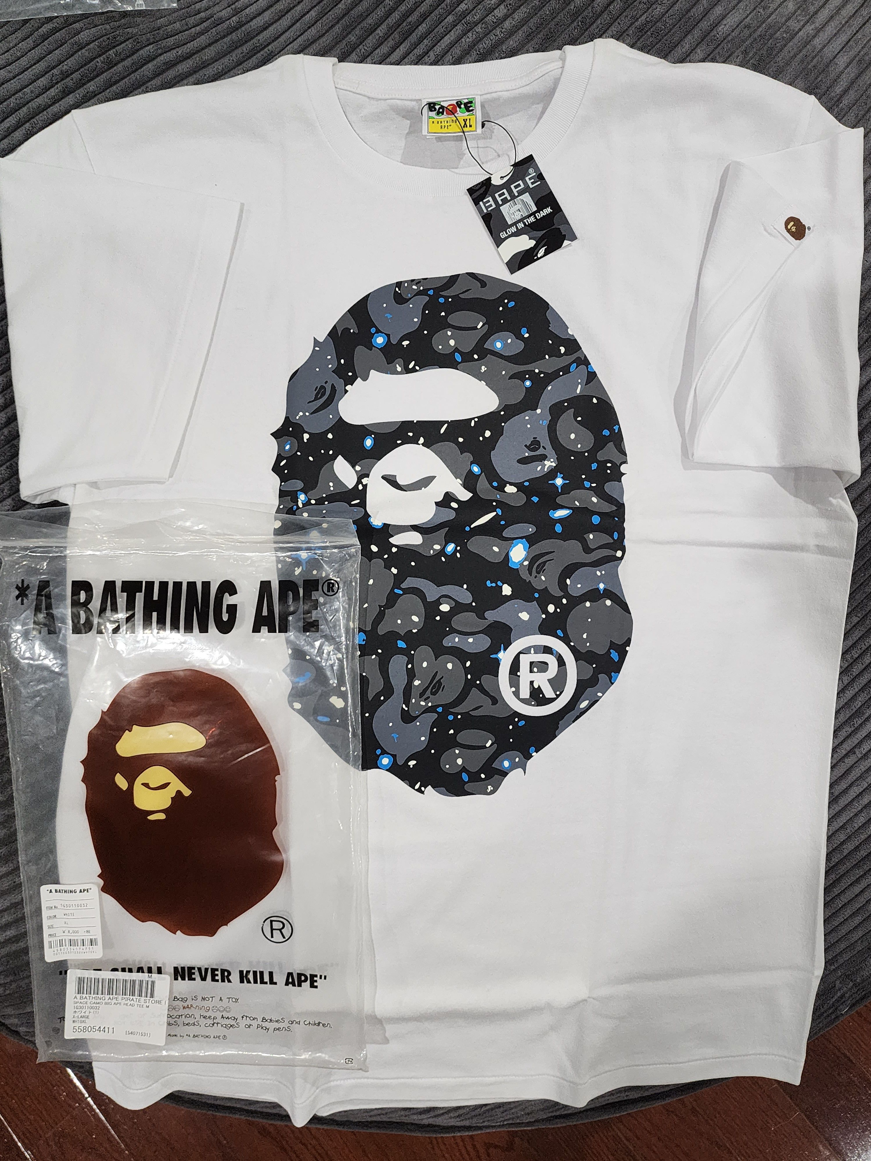 Bape Space Camo Tee Glow In The Dark