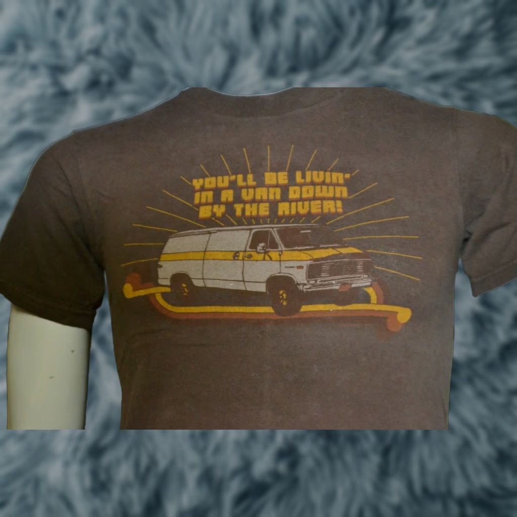 Company Port Company T Shirt Youth Medium 10 12 Blue You Ll Be Livin In A Van Down By The River Hoodie, Sweatshirt