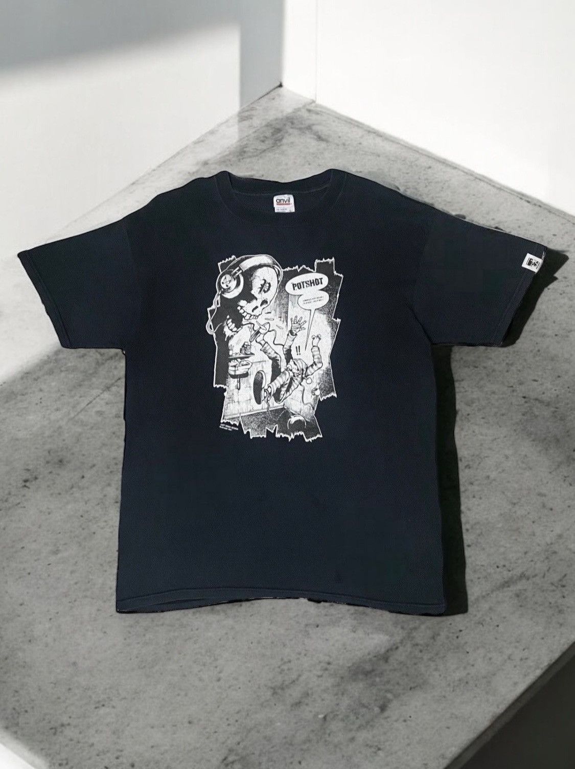 Band Tees Anvil Japan Tee Illustration 2001 Potshot Zombie Not Dead Hoodie, Sweatshirt | FlexRushtees.com