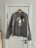 Bape A Bathing Ape Bape Relaxed College Crewneck T-Shirts, Hoodie, Sweatshirt | FlexRushtees.com