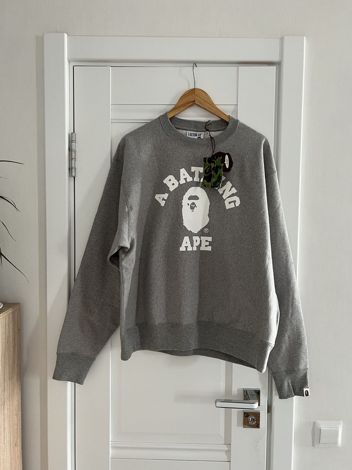 Bape A Bathing Ape Bape Relaxed College Crewneck T-Shirts, Hoodie, Sweatshirt | FlexRushtees.com