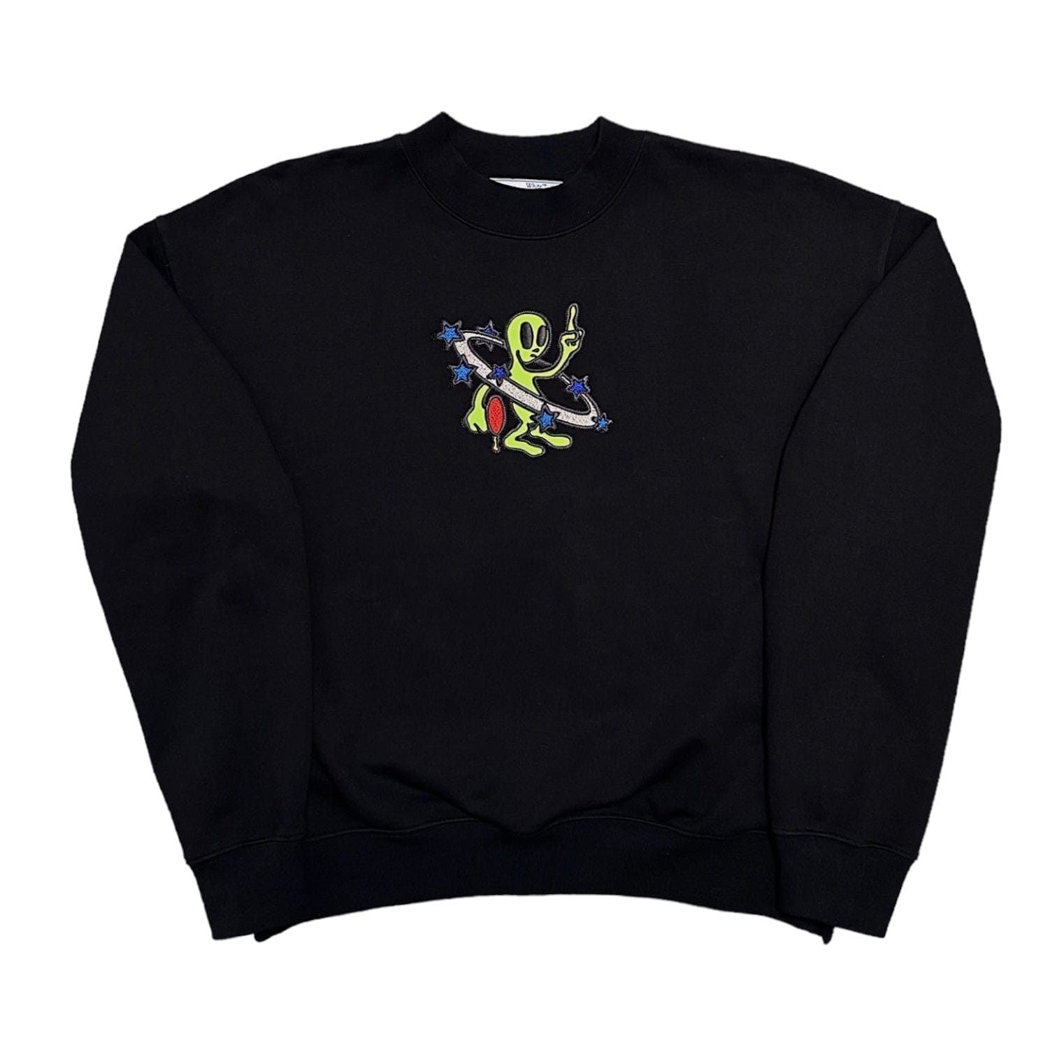 Off White Arrow Stars Skate Crewneck Sweatshirt Black T-Shirts, Hoodie | FlexRushtees.com