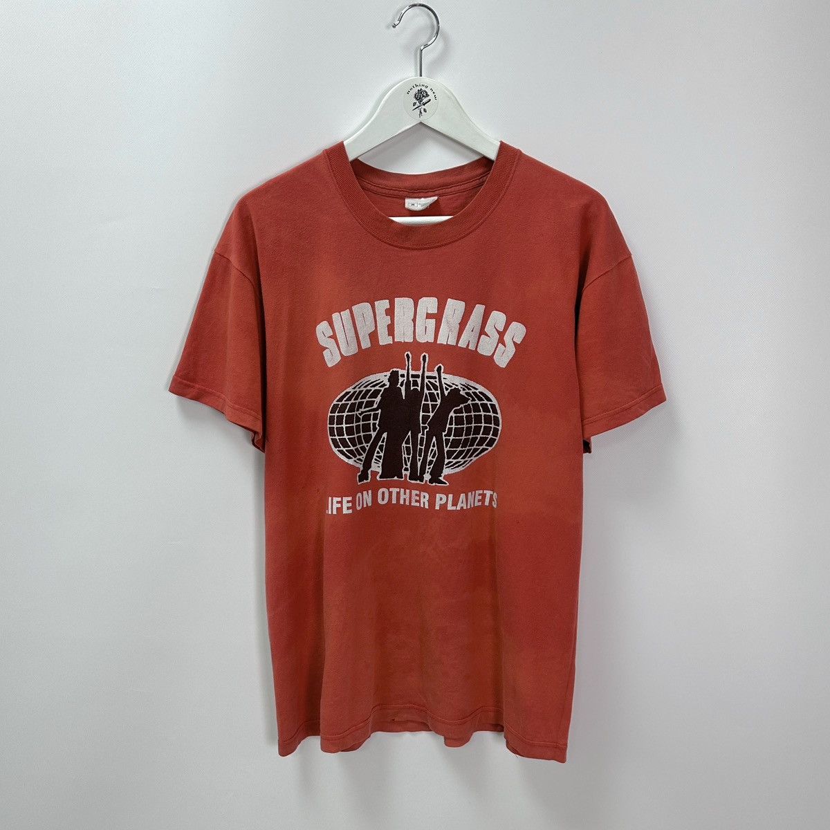 Vintage 90s Supergrass Life On Other Planet Bleached Tee Y2k Hoodie, Sweatshirt | FlexRushtees.com