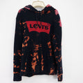 Levi S Batwing Bleach Treatment Dyed Black Fall Skate Hoodie Xl T-Shirts, Sweatshirt | FlexRushtees.com