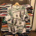 Vintage 1996 Aop Hundred Dollar Bill Tee Hoodie, Sweatshirt | FlexRushtees.com