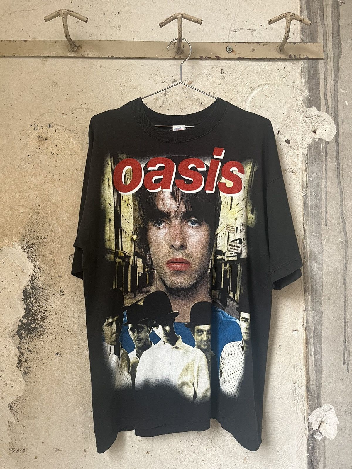 Vintage 1990s Oasis Liam Gallagher Clockwork Orange Tee Hoodie, Sweatshirt | FlexRushtees.com