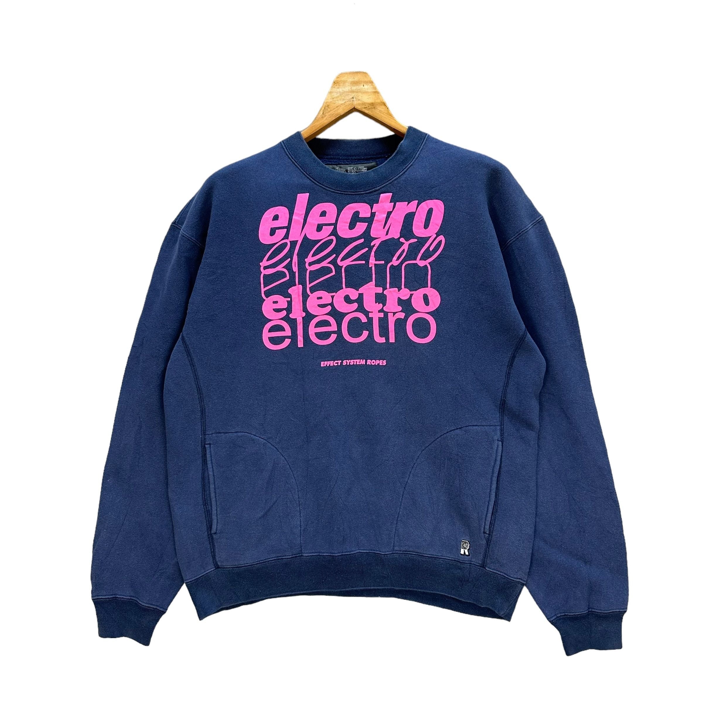 Japanese Brand Effect System Ropes Electro Crewneck Sweatshirt A5 0132 T-Shirts, Hoodie | FlexRushtees.com