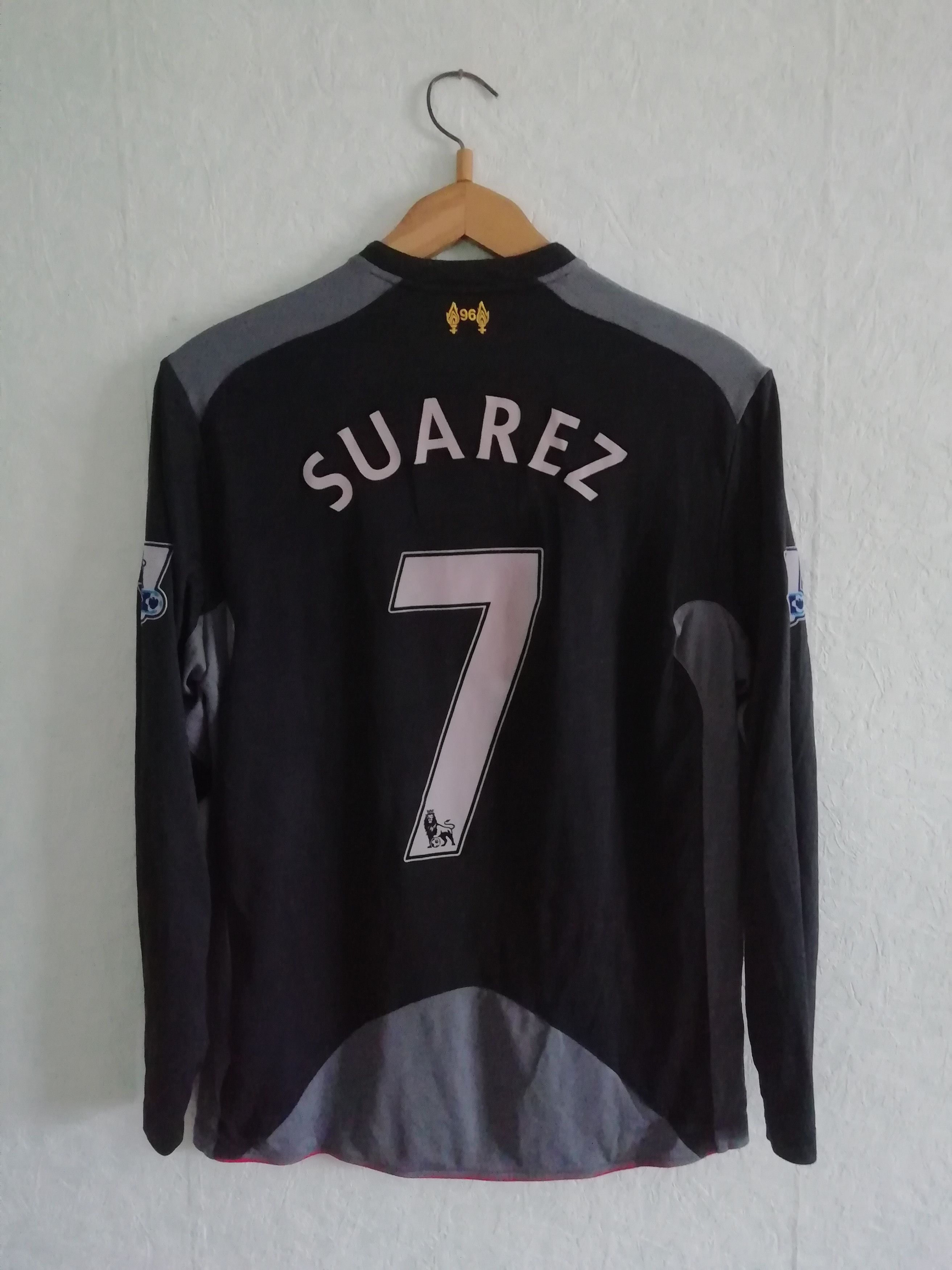Warrior Liverpool Suarez Match Worn 2012 2013 Away Shirt Jersey