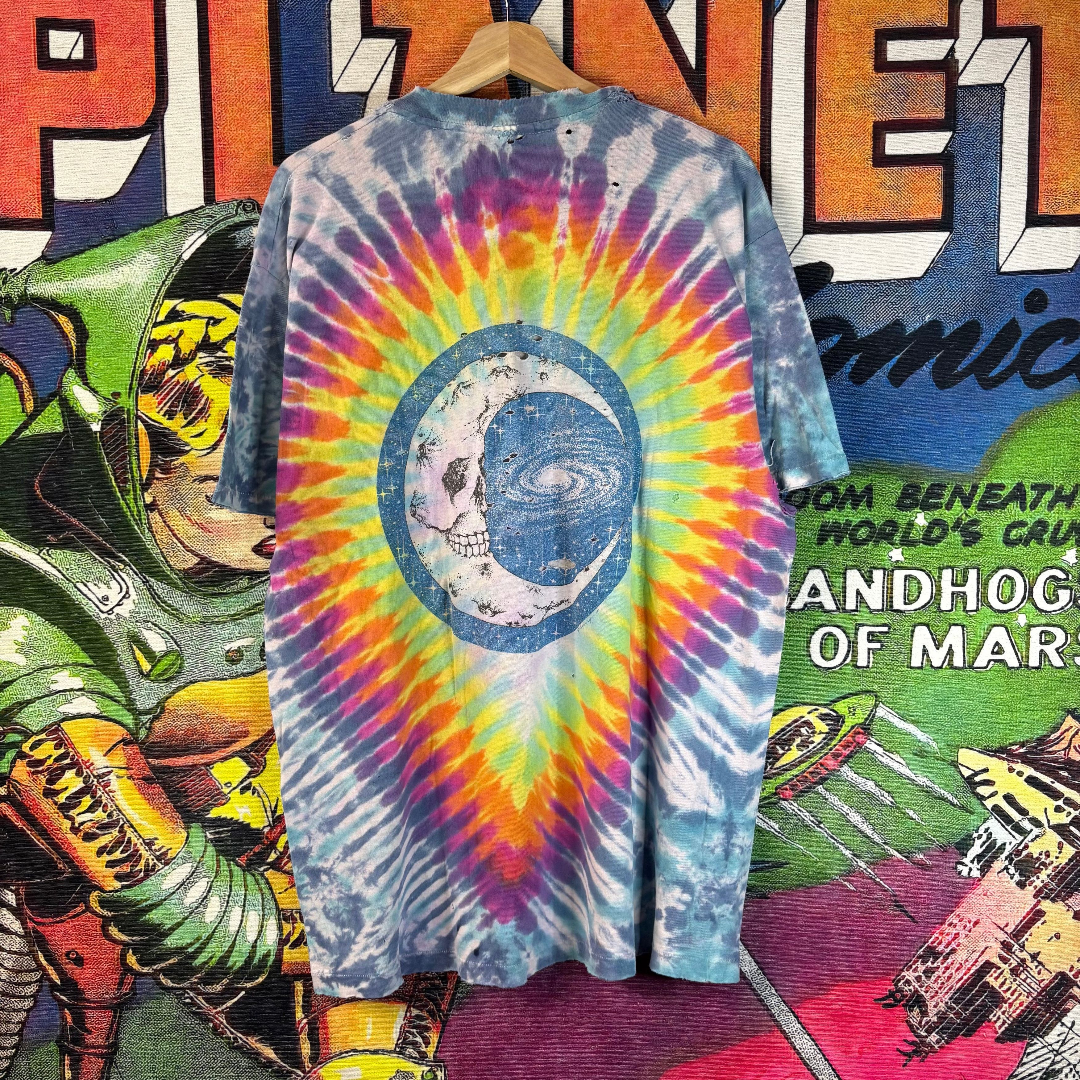 Grateful Dead Vintage 1989 Jerry Jaspar Grateful Dead Sun Tie Dye Tee Hoodie, Sweatshirt | AU16VibeMintTees.com