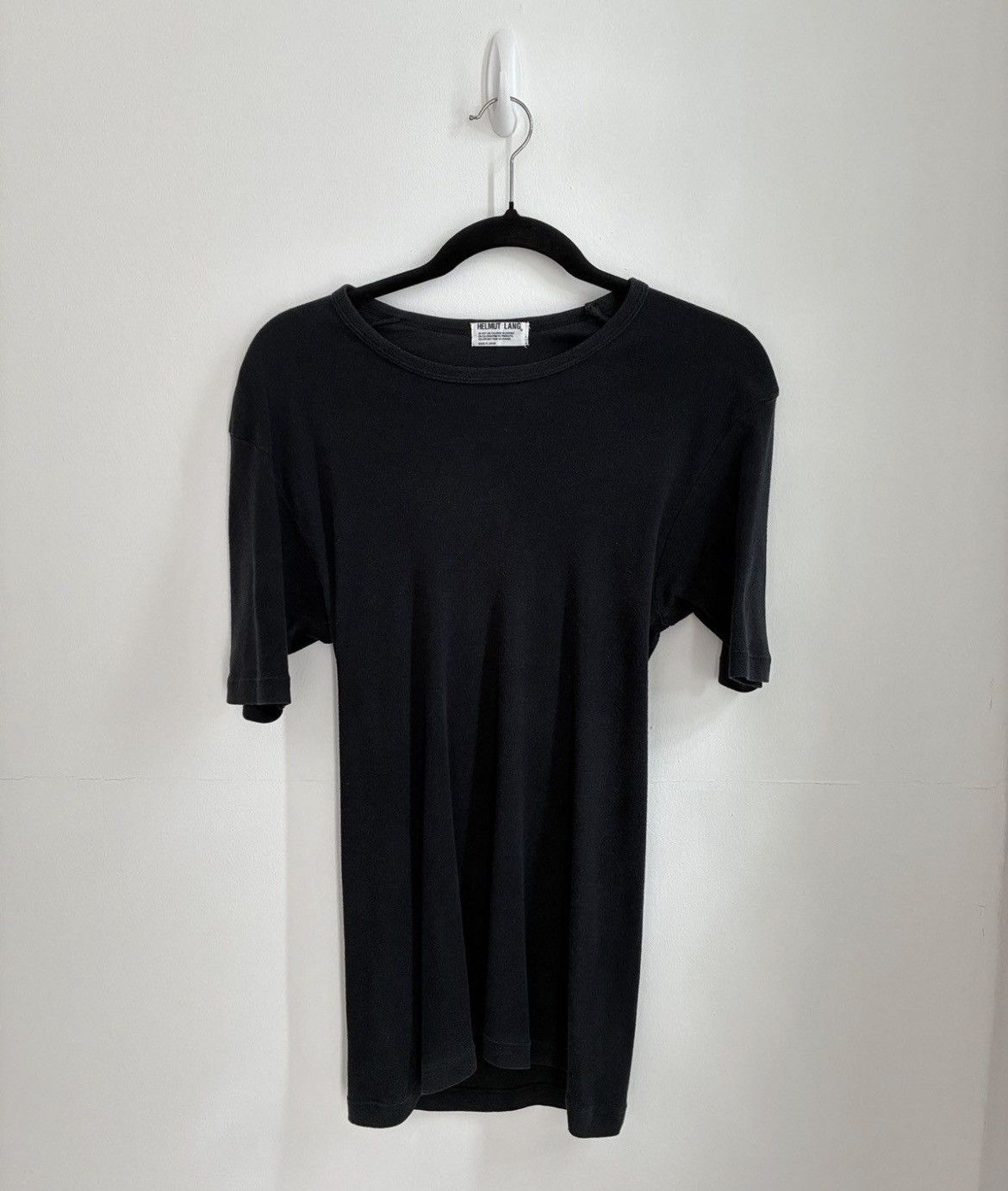 Lang Helmut Lang Archive 2000s Prada Era Faded Black T Shirt