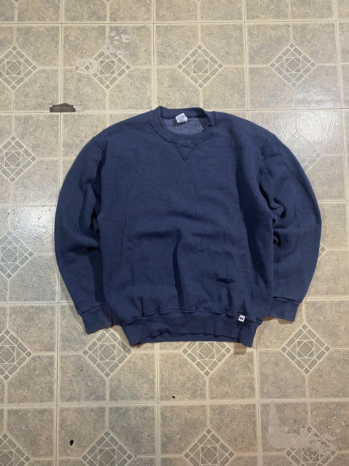Russell Athletic Vintage 90s Russell Athletic Crewneck Sweatshirt Gray Black