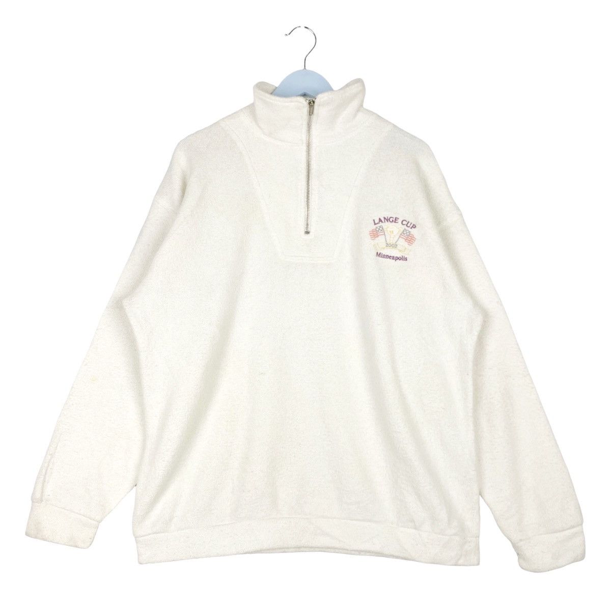 Vintage Exist Small Embroidered Lange Cup Quater Zip