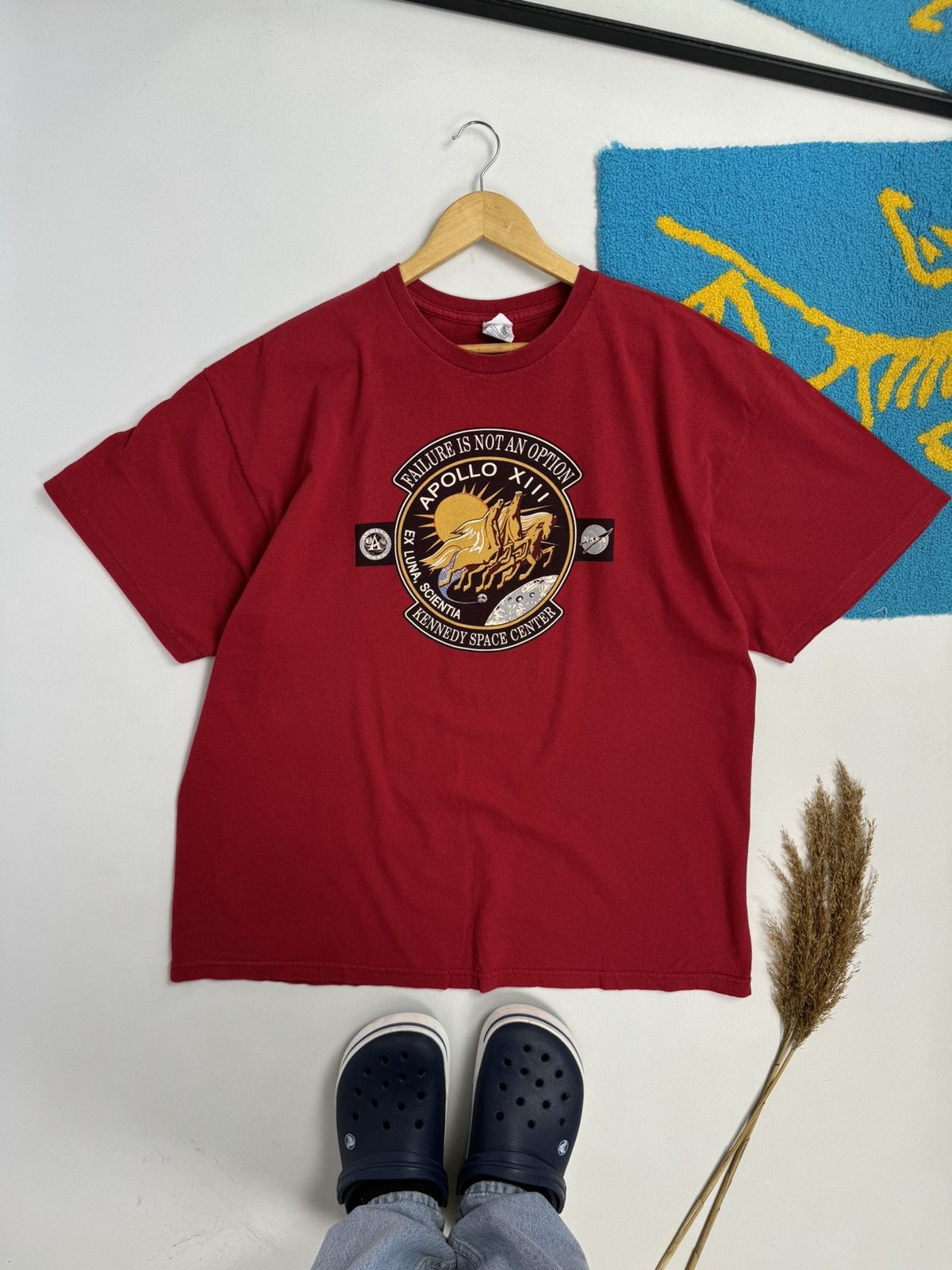 Vintage 90 S Nasa Space Apollo 13 Ex Luna Oversize T Shirt