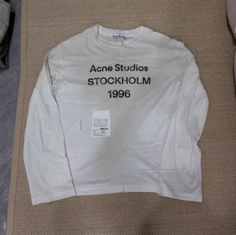 Studios Acne Studios Dirty Wash Vintage 1966 Slogan Long Sleeve Sh