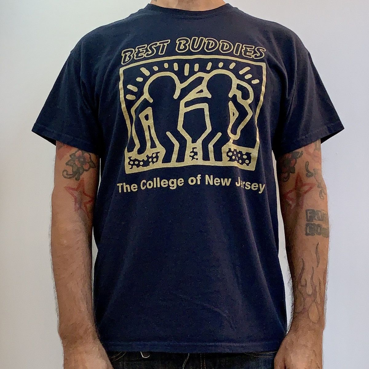Keith Haring Best Buddies Tshirt Keith Haring Gildan M Graffiti 80s Hoodie, Sweatshirt | FlexRushtees.com