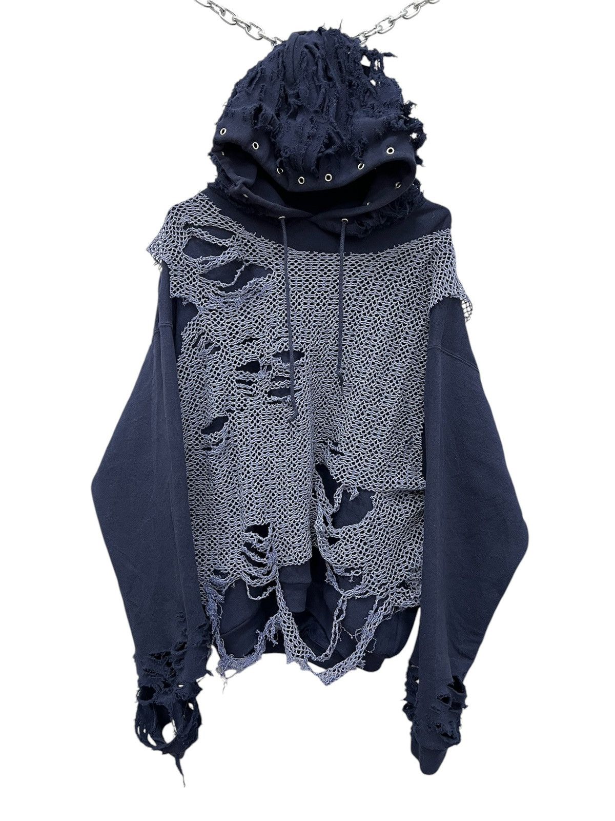 Japanese Brand Custom Archive Hoodie L G B Style Sweater Ripped