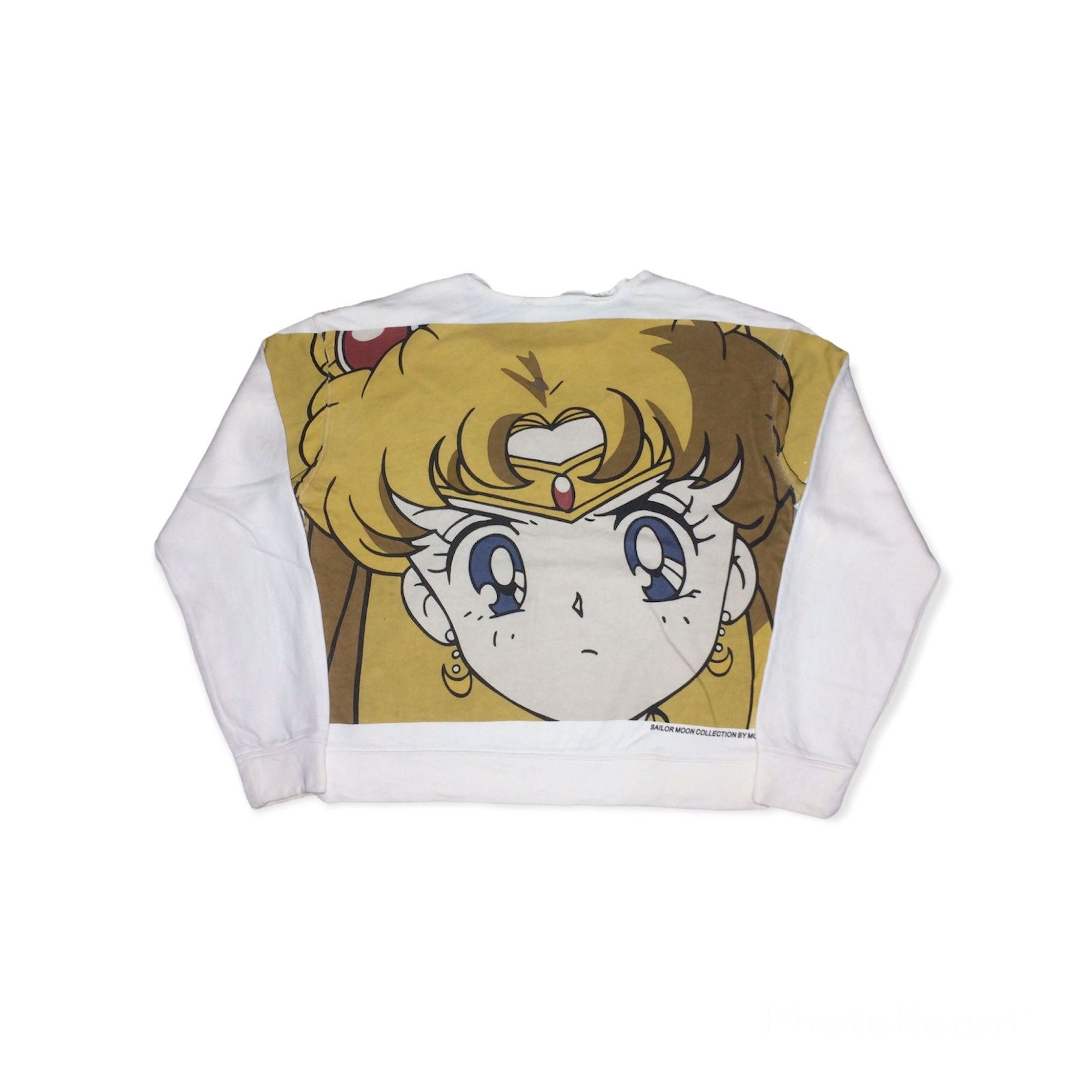 Japanese Brand Vintage Sailor Moon Hoodie Big Logo Size S Pit L