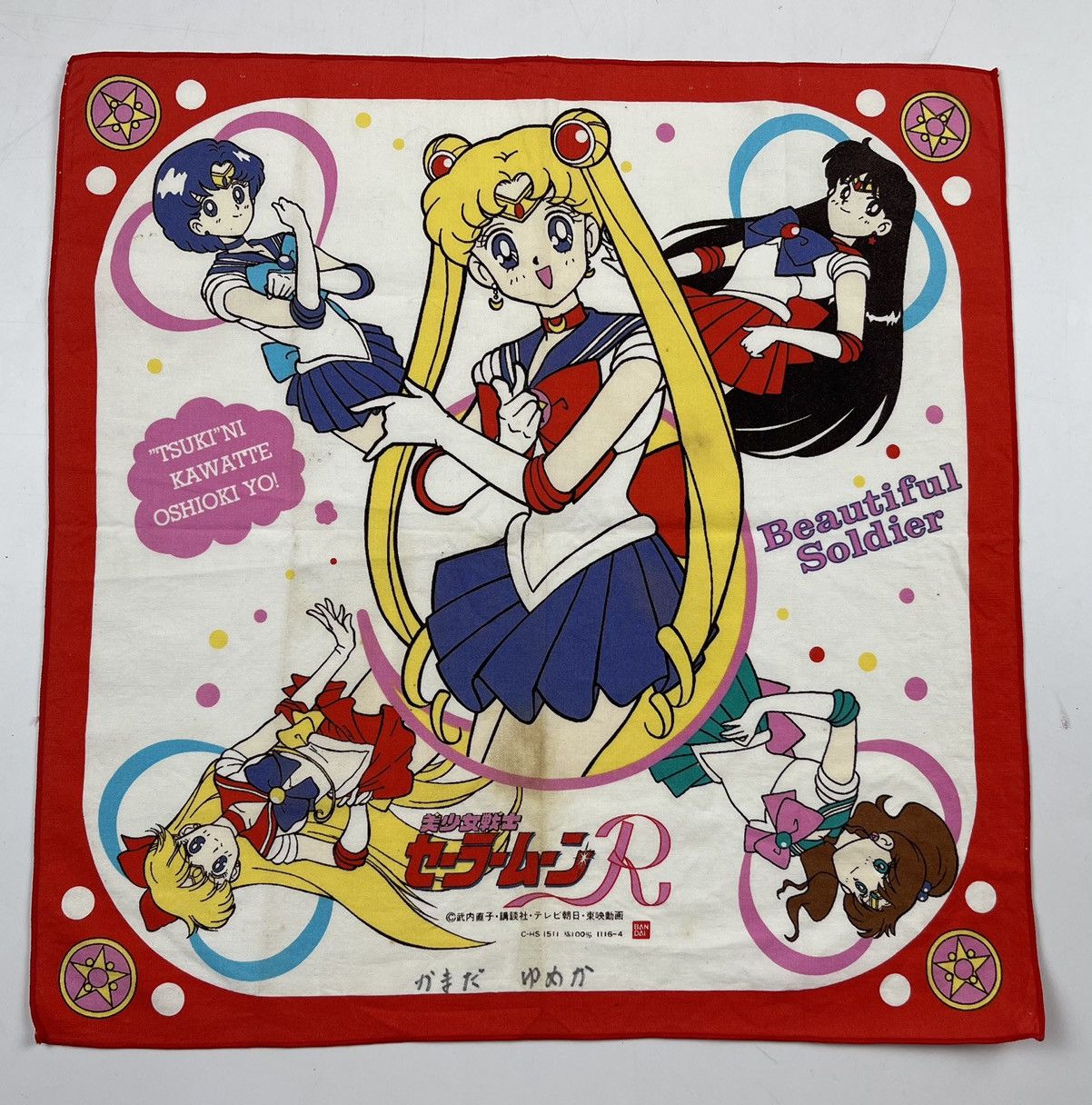Vintage Sailormoon Bandana Handkerchief Neckerchief