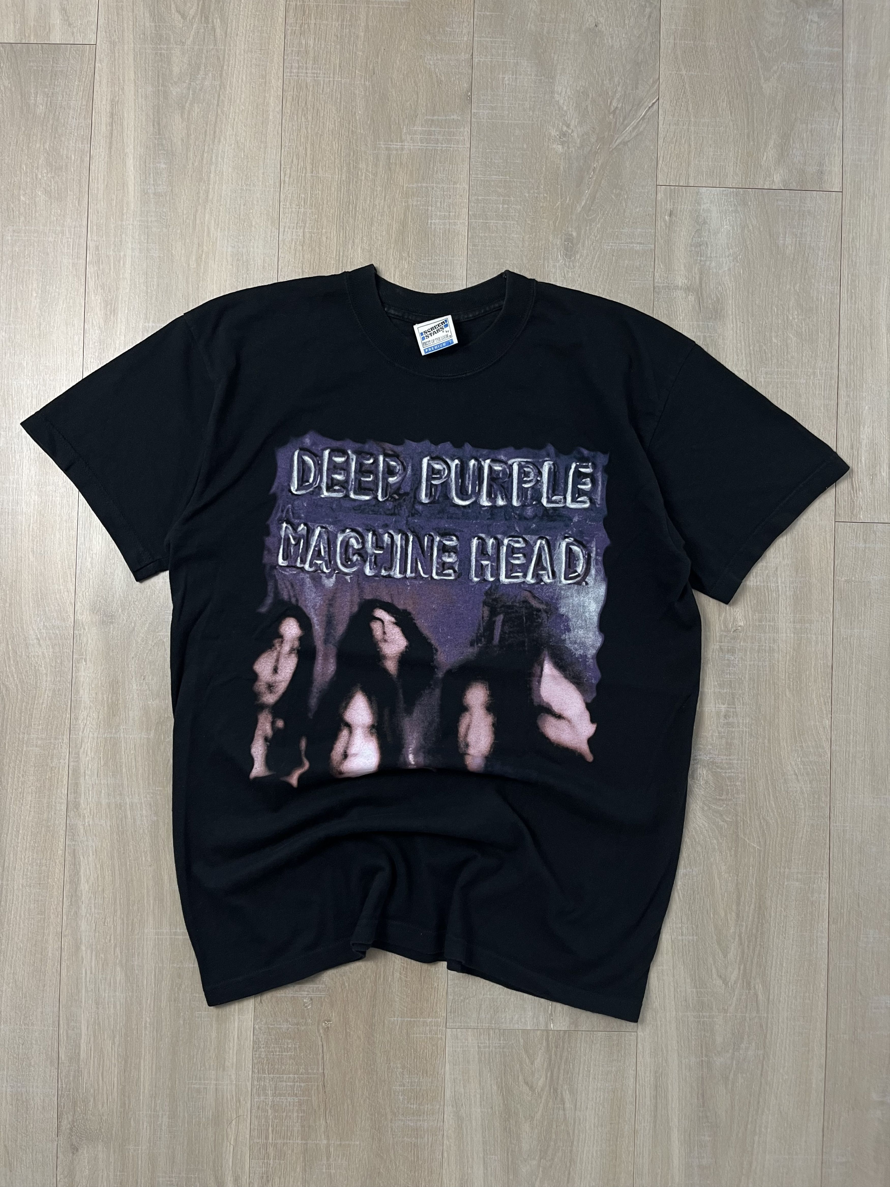 Band Tees Vintage Deep Purple Screen Stars Machine Head T Shirt Black