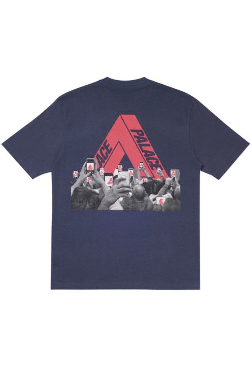 Palace Tri Phone Tee Navy Size Large Hoodie, Sweatshirt | FlexRushtees.com