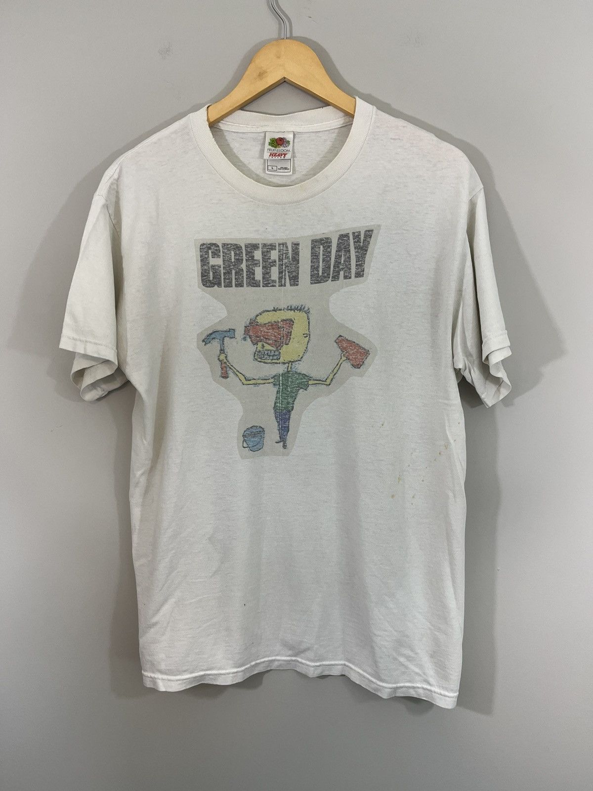 Band Tees Thrashed Green Day Distressed Faded 90s Y2k Band Tee Hoodie, Sweatshirt | FlexRushtees.com