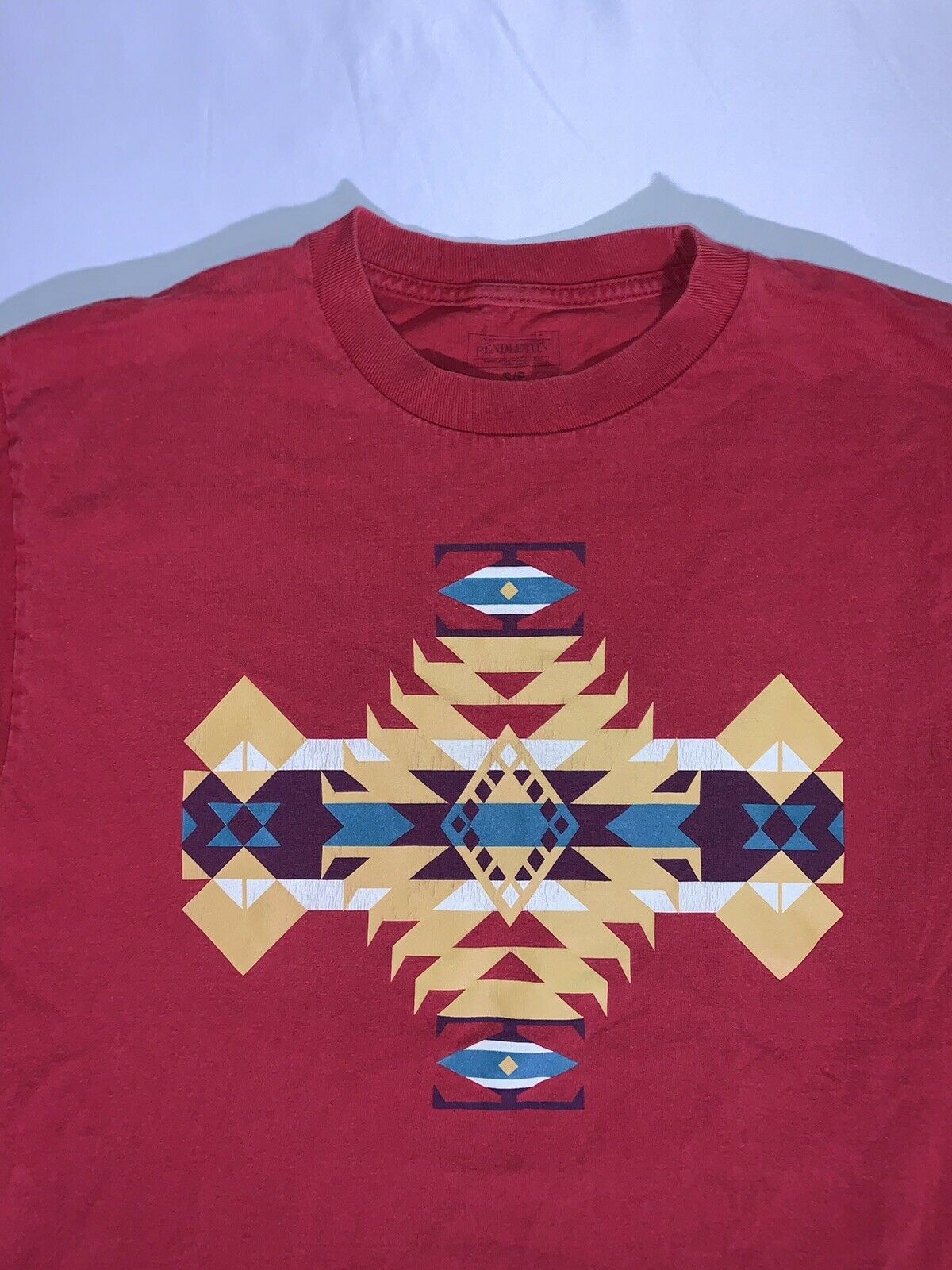 Pendleton Aztec Print T Shirt Mens Graphic Tee Size Small S