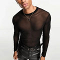 Japanese Brand Men Long Sleeve Transparent Spring T Shirt