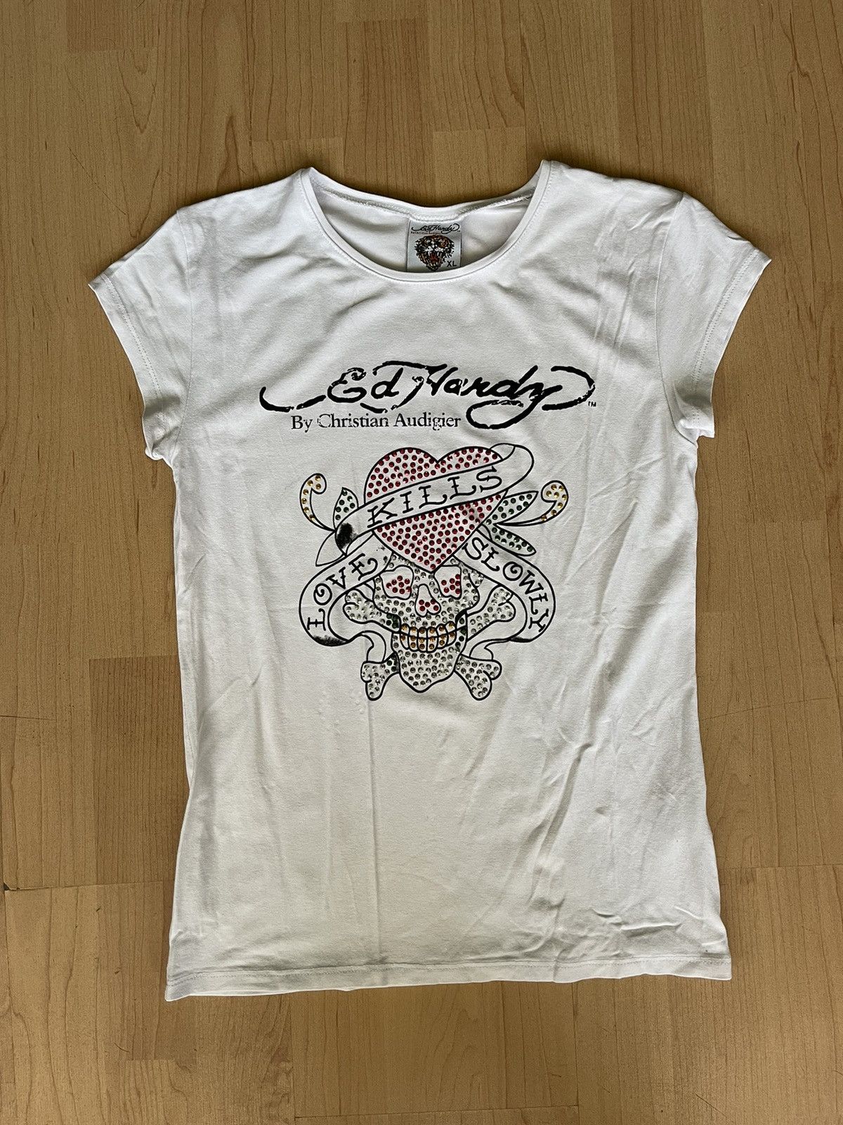 Ed Hardy X Vintage Ed Hardy By Christian Audigier Vintage Y2k Shining T Shirt