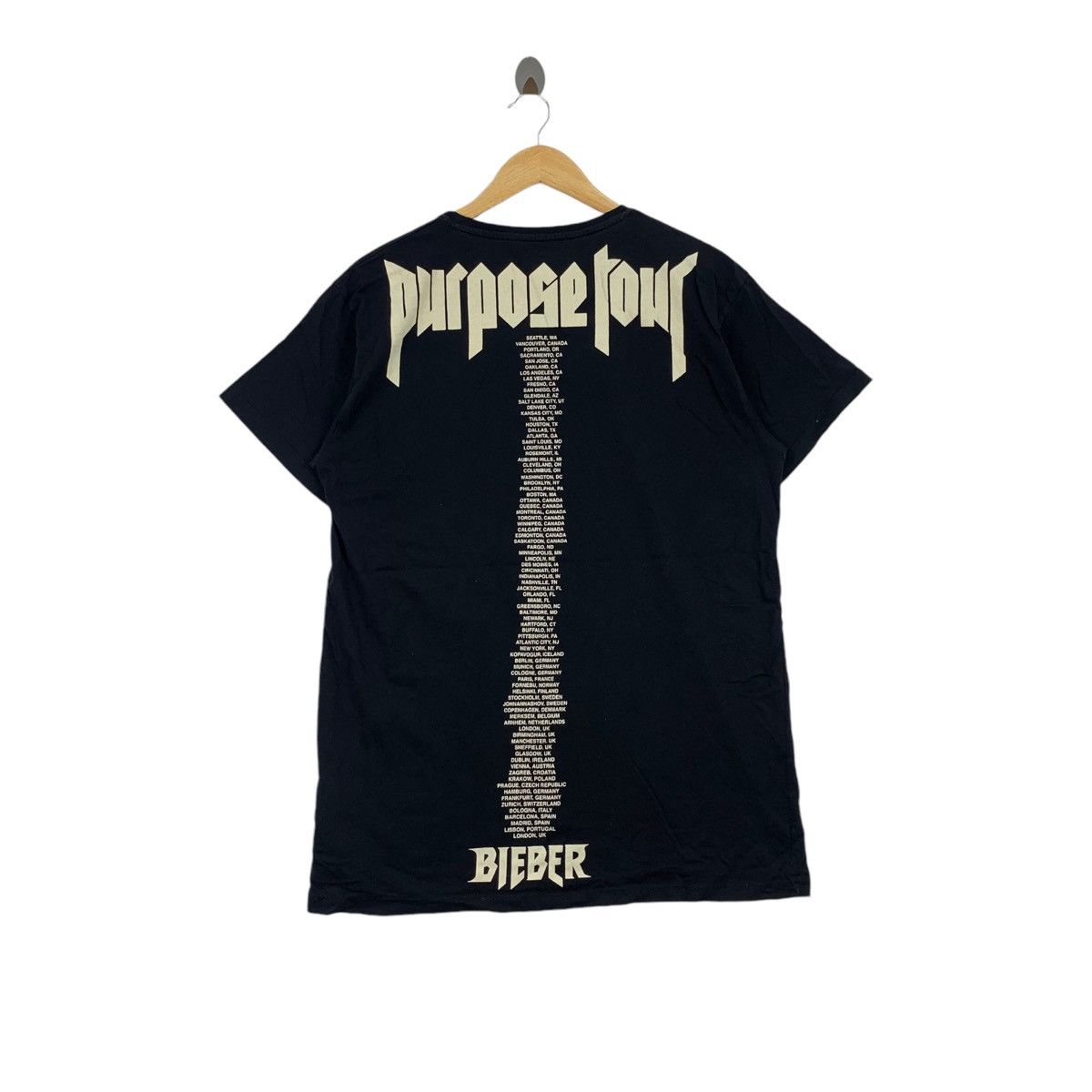 Bieber Justin Bieber Purpose Tour Staff Merchandise Black T-Shirts, Hoodie, Sweatshirt | FlexRushtees.com