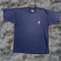 Fruit Of The Loom Vintage Fruit Of The Loom Jesus T Shirt Mens Large Blue Timothy Faded 90s Distress Hoodie, Sweatshirt