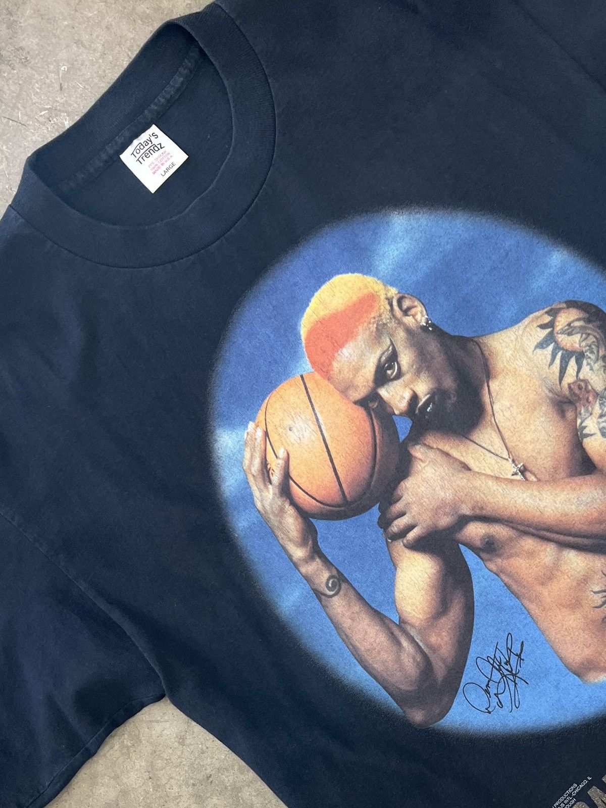 Nba Vintage 1996 90s Dennis Rodman Bad As I Wanna Be Tee Large Hoodie, Sweatshirt | FlexRushtees.com
