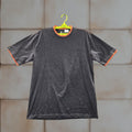 Taco Bell Men Shirt L Charcoal Diablo Sauce Logo Short Sleeve Ringer Shirt